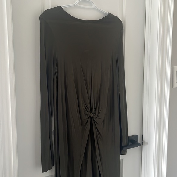 Zara Olive Green High Low Top Size Medium - Picture 3 of 5